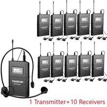 100m operating range 1 Transmitter+10 Receivers 100% Original Brand New Takstar WTG-500 UHF PLL Wireless tour guide system 2024 - buy cheap