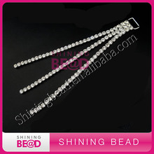 three chain clear rhinestone bikini connector,free shipping,hot sale crystal rhinestone connector 2024 - buy cheap