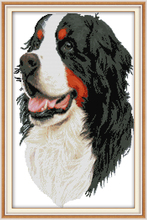 Bernese mountain dog cross stitch kit aida 14ct 11ct count printed canvas stitches embroidery DIY handmade needlework 2024 - buy cheap