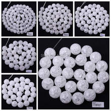 High Quality Cracked Round White Crystal Quartz 4/6/8/10/12/14/16/18/20mm Loose Beads Strand 15" Jewellery Making wj68 2024 - buy cheap
