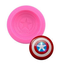 Captain America Shield Shape Embossed Silicone Mold Cookie Fondant Cake Molds Chocolate Pudding Mould DIY Kitchen Baking Tools 2024 - buy cheap