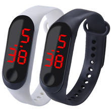 10pcs/lot new arrival fashion kids children men women soft rubber sport led digital watches small promotional gift watches watch 2024 - buy cheap