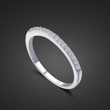 Модное настоящее кольцо из 100% стерлингового серебра 925 пробы, элегантное ювелирное изделие для женщин и девушек, белое серебряное обручальное кольцо 2024 - купить недорого