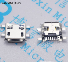 100 pcs Micro Conector USB 5pin 0.72mm pesado placa B tipo têm curling lado Feminino Jack Para Celular Mini USB móvel de reparo do tablet 2024 - compre barato