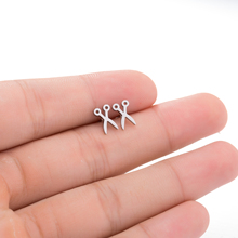 Punk Femme Tool Shaped Earrings Personalize Stainless Steel Scissor Stud Earrings for Women Boucle D'oreille Femme 2024 - buy cheap