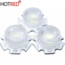 Refletor holofote cree para lentes led, 50 peças, 30 60 graus, pmma, suporte smd 13.5, xml t6, xml2, xhp50, plano, refletor colimador 2024 - compre barato