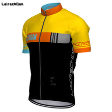 SPTGRVO Lairschdan 2020 yellow black short sleeve cycling jerseys men/women ropa summer mtb bike shirts racing bicycle clothes 2024 - buy cheap