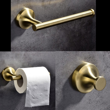 Bathroom Hardware Set Towel Ting with Hook Brushed Gold Toilet Roll Paper Holder for Bathroom Kitchen Wall Towel Bar Bath Set 2024 - buy cheap