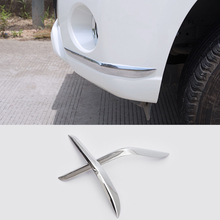 ABS Plastic Chrome Front Bumper Guard Trim Cover For Toyota Land Cruiser Prado LC150 FJ150 Accessories 2014 2015 2016 2017 2024 - buy cheap