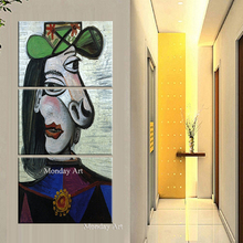 Pinturas de Pablo famoso Picasso pintadas a mano, pintura abstracta de chica de ensueño, pintura al óleo sobre lienzo, arte de pared de modernismo cubismo 2024 - compra barato