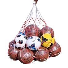 Новая белая-красная решетка шнур баскетбольный спортивный мяч нетбол футбольная сетка сумка портативное оборудование баскетбольный сетчатый мешок 2024 - купить недорого