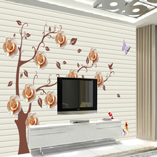 Papel tapiz decorativo, moderno y simple, 3D, grano de pescado, sofá fresco, TV, Fondo de pared 2024 - compra barato