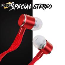 KISSCASE Shoelace Earphone Music Sports Headset With Microphone Wired Control Volume Stereo Earphone For Xiao Mi phone earphones 2024 - buy cheap