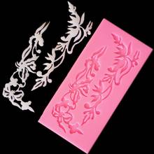 XIBAO Lace Cake Mold Silicone Ivy Shaped Fondant Baking Bread Pastry Dough Decoration Mould Tools 2024 - buy cheap
