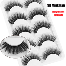 5 Pairs Natural 3D False Eyelashes Fake Lashes Makeup Kit Mink Lashes Extension Mink Eyelashes Maquiagem Handmade Eyelashes Cil 2024 - buy cheap
