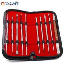 GOXAWEE-equipo de laboratorio Dental de alta calidad, conjunto de herramientas de tallado de cera, dentista quirúrgico, Kit de instrumentos de muñeca, 10 Uds. 2024 - compra barato