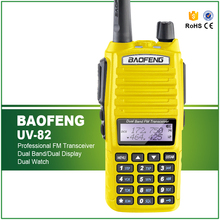 Hot Sell Yellow Baofeng UV-82 5W Portable Radio Walkie Talkie Double PTT Button Vhf Uhf Dual Band Baofeng UV 82 with Headset 2024 - buy cheap