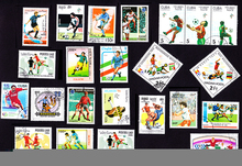 50 unids/lote de sellos de correos para colección, para deportes de fútbol, todos los diferentes de muchos países, NO se repiten, sin usar 2024 - compra barato