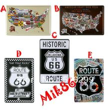 [ Mike86 ] Route 66 USA Map  Metal Tin Signs wall art decor House Cafe Bar Retro Tin Sign RA-023 Mix order 20*30 CM 2024 - buy cheap