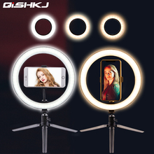 Photography LED Selfie Ring Light 16CM/26CM Dimmable Camera Phone Ring Lamp  With Table Tripods For youtube Video Live Studio 2024 - buy cheap