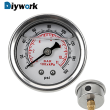 DIYWORK Liquid 0-160 psi 1/8 NPT Universal Liquid Fuel Pressure Gauge Meter Oil Press Gauge Tester Monitoring System for Auto 2024 - buy cheap