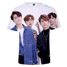 Camiseta con estampado 3D del álbum KPOP ATEEZ para mujer, remera Harajuku fresca, camiseta de moda de verano de manga corta, ropa urbana de Hip Hop, camiseta de gran tamaño para mujer 2024 - compra barato