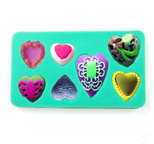 Food Heart Shaped Chocolate Silicone Mold Fondant Cake Decoration Mold Valentine's Day (si210) Moulds Silicone Rubber PRZY 001 2024 - buy cheap