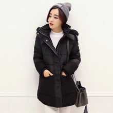 2018 Winter New White Duck Down Jacket Women Medium Long Casual Warm Parkas Slim Hooded Coats RE0841 2024 - buy cheap