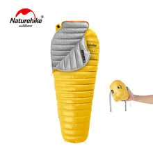 CW300 Naturehike 750FP Sleeping Bag Mummy Goose Down Winter Sleeping Bag Outdoor Camping Hiking Travel sleeping Bag NH18S300-D 2024 - купить недорого