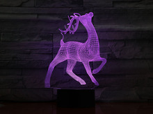 GX1277 7 Colorful USB 3D Christmas Deer Bedroom Office Home Decoration Desk Table Lamp Child Night Lights Christmas Gift 2024 - buy cheap