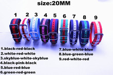 New arrived 1PCS High quality 20MM Nylon Watch band NATO straps waterproof watch strap - 9 color available 2024 - buy cheap