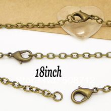 Free Ship!!!50piece Jewelry DIY findings 3x4mm 18"L Antique bronze Cable Link Chain Necklace with Lobster Clasp 2024 - buy cheap