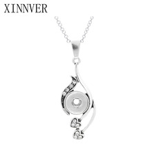 Xinnver Snap Buttons Necklaces Charms Heart Pendant Necklace Link Chain Fit 12MM Snap Buttons Jewelry Choker Wholesale ZG129 2024 - buy cheap