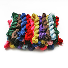 Нейлоновый плетеный шнур для ювелирных изделий, 1 мм * 24 м, 10 цветов 2024 - купить недорого