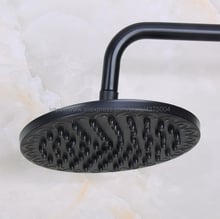 8 Inch Black Oil Rubbed Brass Round Shower Head Water Rains With Shower Bathroom Top spray Nsh200 2024 - buy cheap