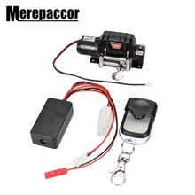 MEREPACCOR Rc Car Metal Winch + Wireless Remote Controller Receiver For 1:10 Rc Crawler Truck Axial Scx10 90046 D90 Traxxas Trx4 2024 - buy cheap