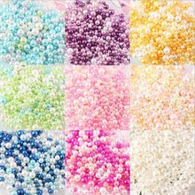 2/3/4/5mm PEARLS ABS Immitation Round Flat Back Resin Cabochon Beads Pearl Finish Pearl Gems DIY Crafts 2024 - buy cheap