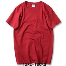 Camiseta masculina grande, 5xl 6xl 7xl 8xl 9xl 10xl 11xl 12xl, de verão, manga curta, gola redonda, moletom casual vermelho 2024 - compre barato
