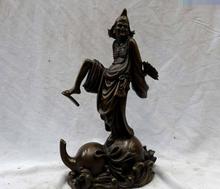 11" China bronze fine workmanship carved calabash Jigong buddha Sculpture Statue 2024 - buy cheap