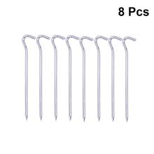 8PCS Mark Stakes Aluminum Alloy Pegs with Hook Camping Tent Pegs Nails for Camping Garden Fixed Ground (Sliver) 2024 - buy cheap