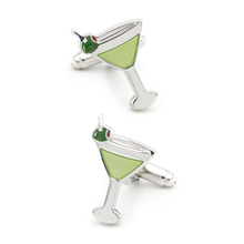 Men's Cocktail Cuff Links Copper Material Green Color 2024 - buy cheap
