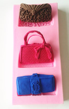 Design 9221 Fashion Bags Silicon Mold,   Sugar Mold , Chocolate Mold, Cake Decoration Tool 2024 - buy cheap