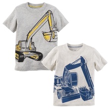 Digger Baby Boy T-Shirts Cartoon Children Tee Shirts Newborn T Shirt Summer Short Sleeve Bebe Top 100% Cotton 6 9 12 18 24 Month 2024 - buy cheap