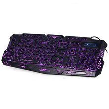 English/Russian Backlight Wired Keyboard  3-Color  LED Backlit Keyboard Computer Gaming Keyboard USB for LOL PC Laptop 2024 - buy cheap