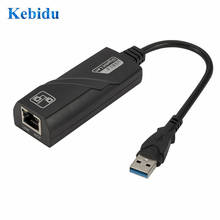 Сетевая карта KEBIDU Ethernet, проводной USB 3,0 к Gigabit Ethernet RJ45 LAN (10/100/1000) Мбит/с, сетевой адаптер для ПК, оптовая продажа 2024 - купить недорого