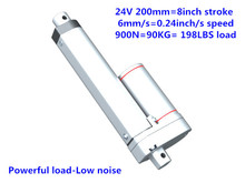 24V 200mm=8 inches stroke 1000N=100KG=225LBS load 10mm/sec=0.4inch/sec speed DC electric linear actuator LA10 type 2024 - buy cheap