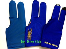 Free shipping 3pcs/lot high Elasticity 3 finger blue Billiards gloves/Snooker billiard table Gloves Billiards Accessories 2024 - buy cheap