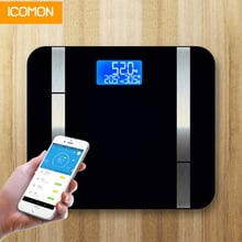 Báscula de baño inteligente para el hogar, dispositivo Digital de medición de grasa corporal, Bluetooth, Hmi 2024 - compra barato