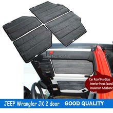 Good quality A Set of Hard Top Insulation kit Sound Deadener for Jeep Wrangler JK 2DOORS 2012- 2015 2024 - buy cheap