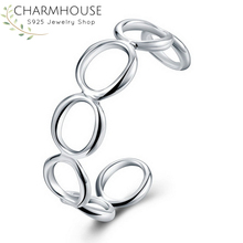 CharmHouse-BRAZALETES DE PLATA 925 para mujer, brazalete con letras O, pulsera, accesorios de joyería para boda 2024 - compra barato